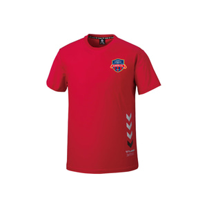 험멜 수원 FC 래플리카 라운드 티셔츠 HM-718 레드